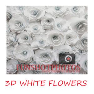 3D WHITE FLOWERS