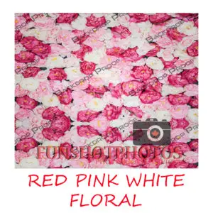 RED PINK WHITE FLORAL